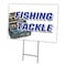 Signmission Fishing Tackle Yard Sign & Stake outdoor plastic coroplast window, C-1824 Fishing Tackle C-1824 Fishing Tackle - alternate 1